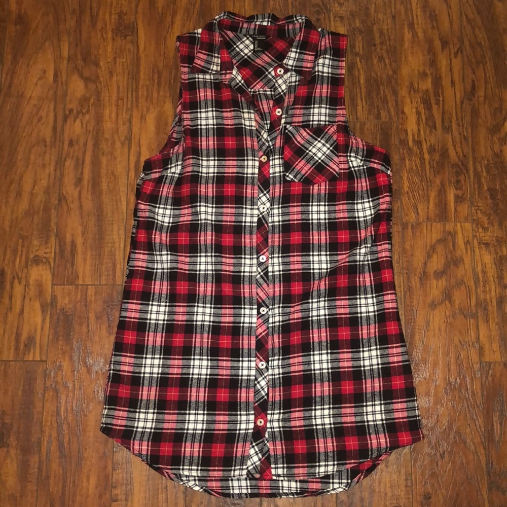 Barely worn, sleeveless flannel dress